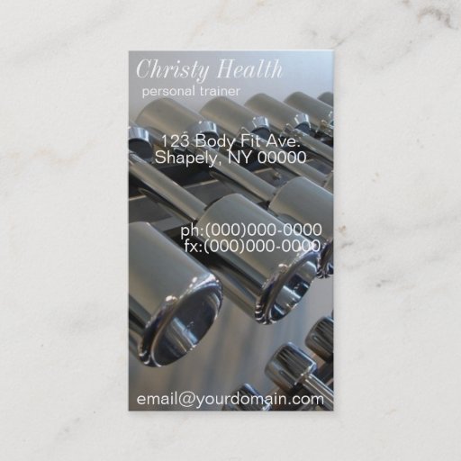 Customizable Personal Trainer Business Cards