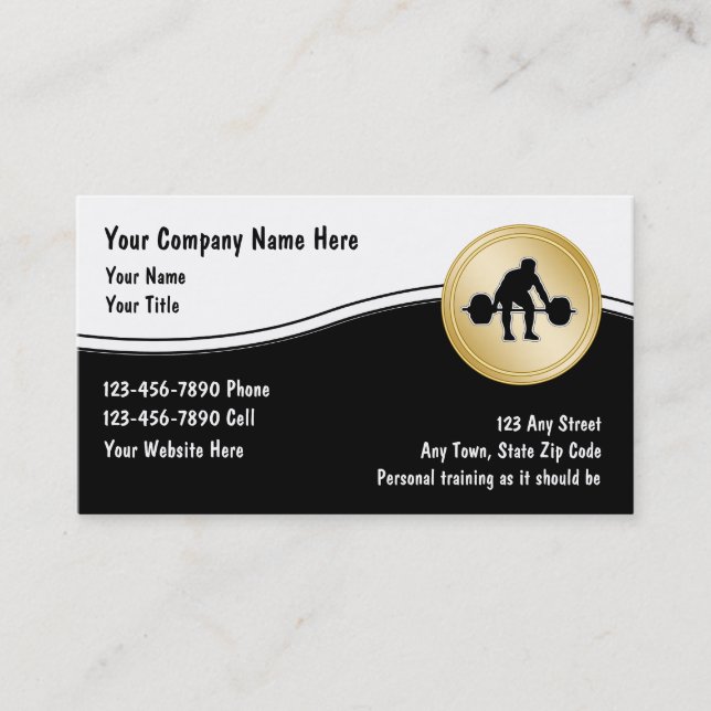 Personal Trainer Business Cards (Front)