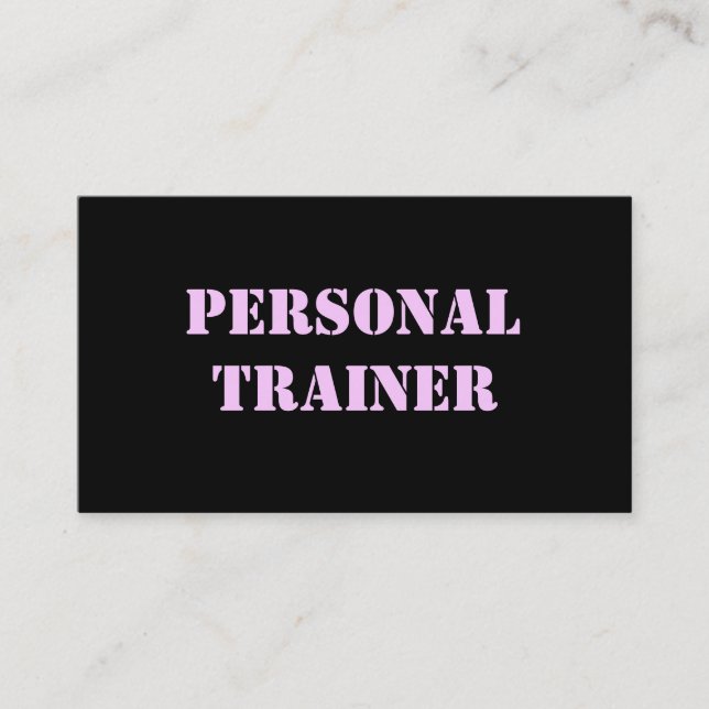 Personal Trainer Business Cards (Front)