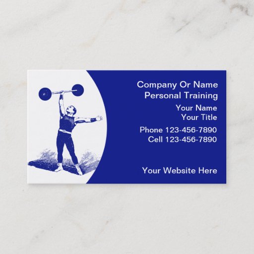 Customizable Personal Trainer Business Cards