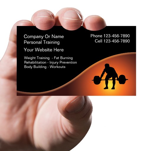 Customizable Personal Trainer Business Cards -New