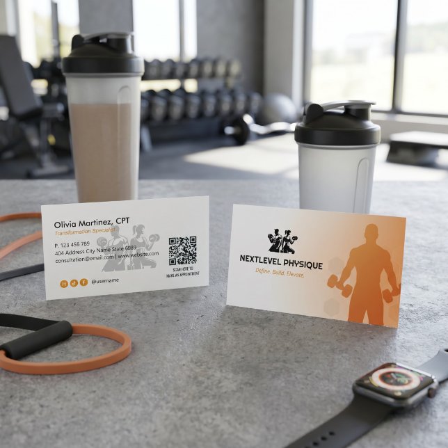 Personal Trainer Business | Orange White Card (Creator Uploaded)