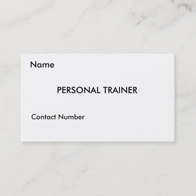 PERSONAL TRAINER Card (Front)