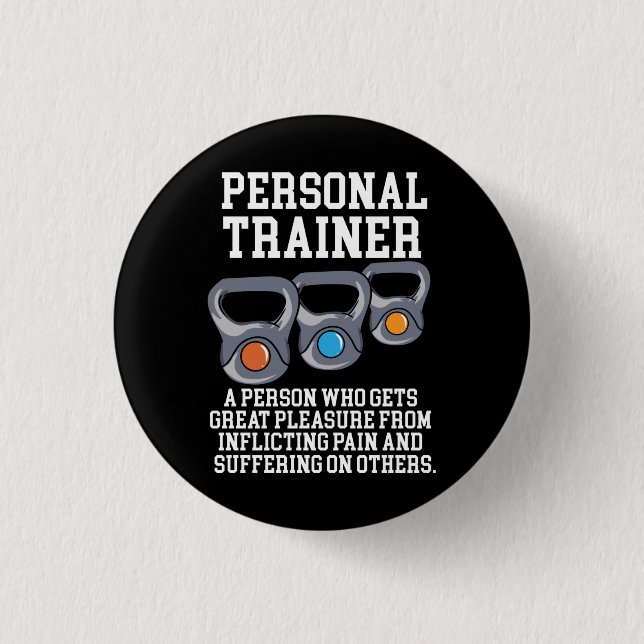 Personal Trainer Definition Button (Front)