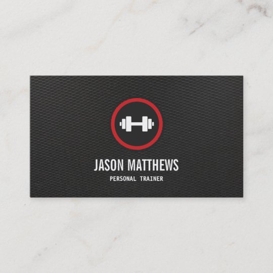 Personal Trainer Dumbbell Logo Fitness Instructor Business Card ...