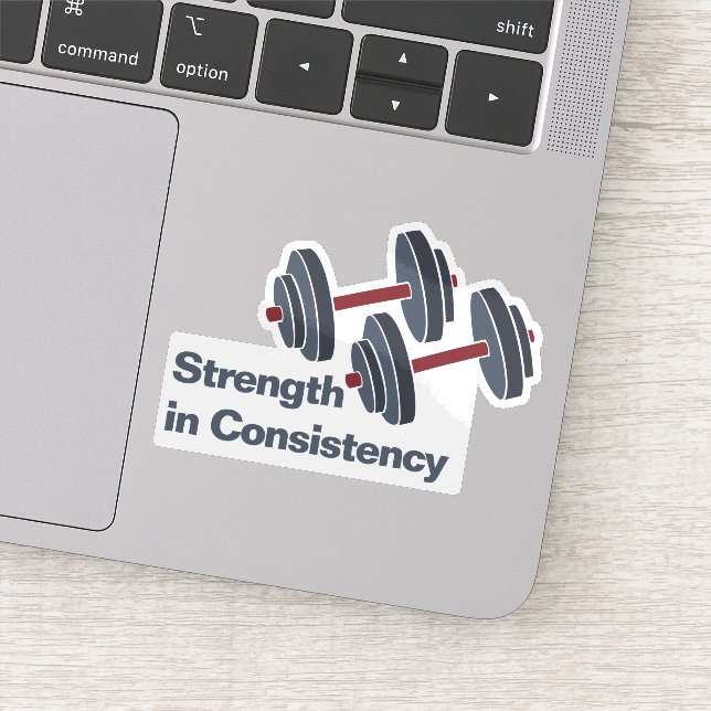 Personal Trainer Dumbbell Strength in Consistency Sticker (Detail)