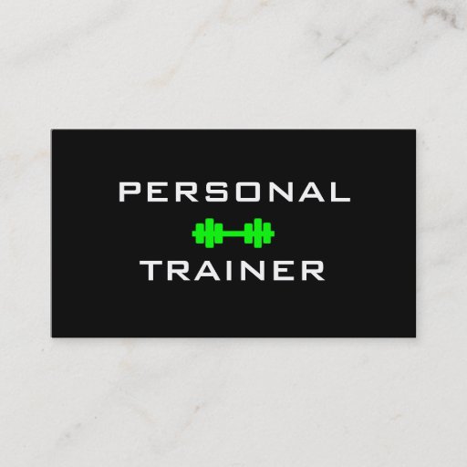 Customizable Personal Trainer Dumbell Business Card