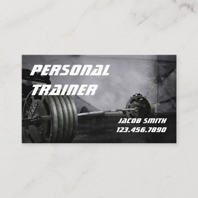 Personal Trainer Exercise Gym Fitness Business Business Card (Front)