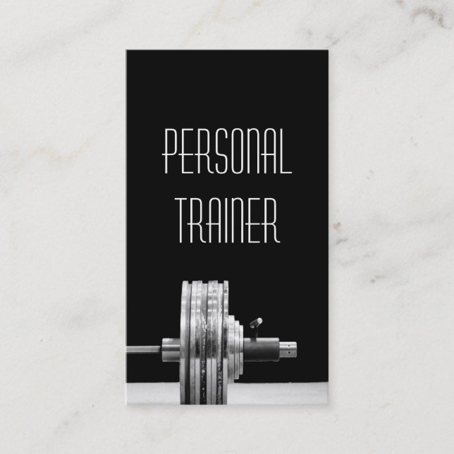 Personal Trainer, Exercise, Gym Fitness Business Card (Front)
