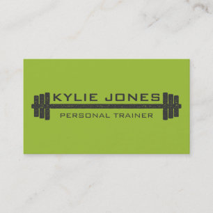 Personal Trainer Fitness barbell weight Business Card
