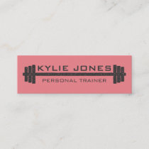 Personal Trainer Fitness barbell weight Mini Business Card