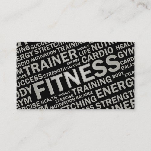 Personal Trainer  Fitness Business Card