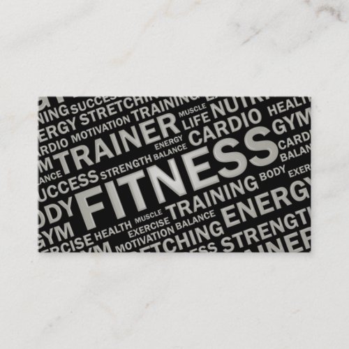 Personal Trainer &amp; Fitness Business Card