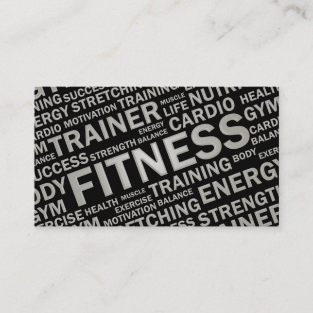 Personal Trainer & Fitness Business Card (Front)