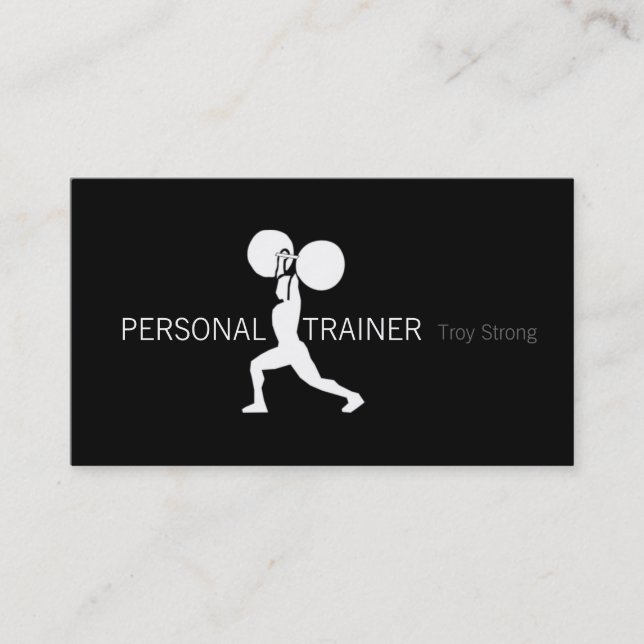 Personal Trainer, Fitness Business Card (Front)