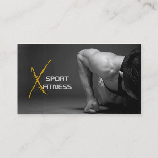 Customizable Personal Trainer, Fitness Business Card