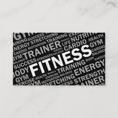 Personal Trainer &amp; Fitness Business Card