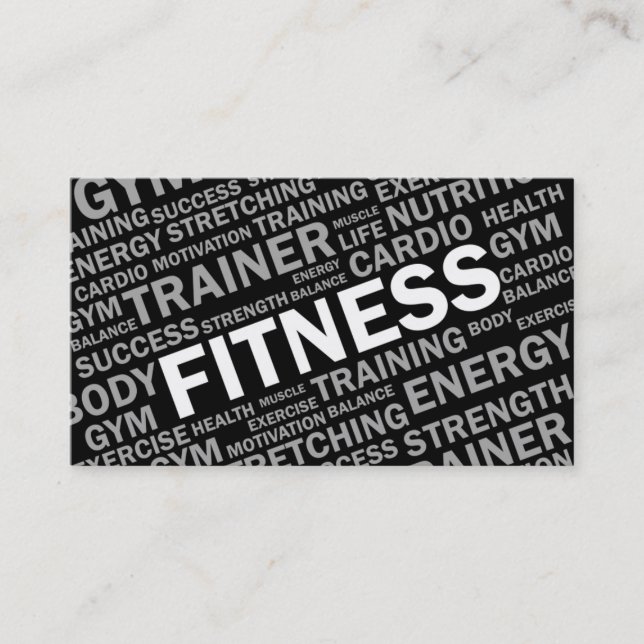 Personal Trainer & Fitness Business Card (Front)