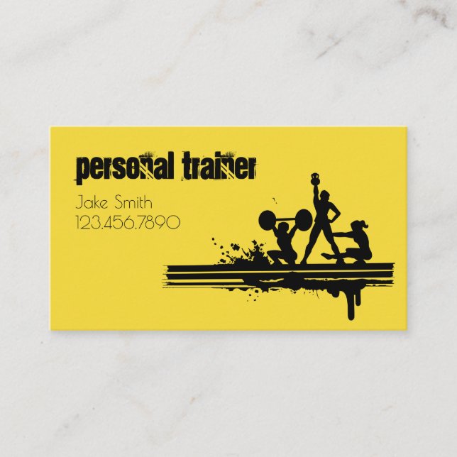 Personal Trainer, Fitness Business Card (Front)