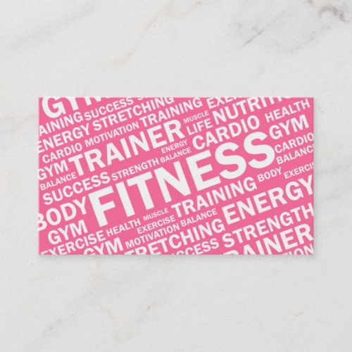 Personal Trainer &amp; Fitness Business Card