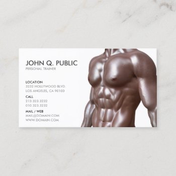 Personal Trainer Fitness Business Card by J32Teez at Zazzle