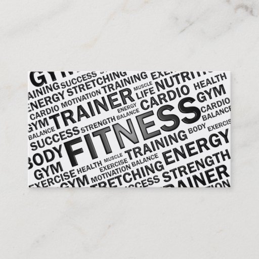 Customizable Personal Trainer &amp; Fitness Business Card
