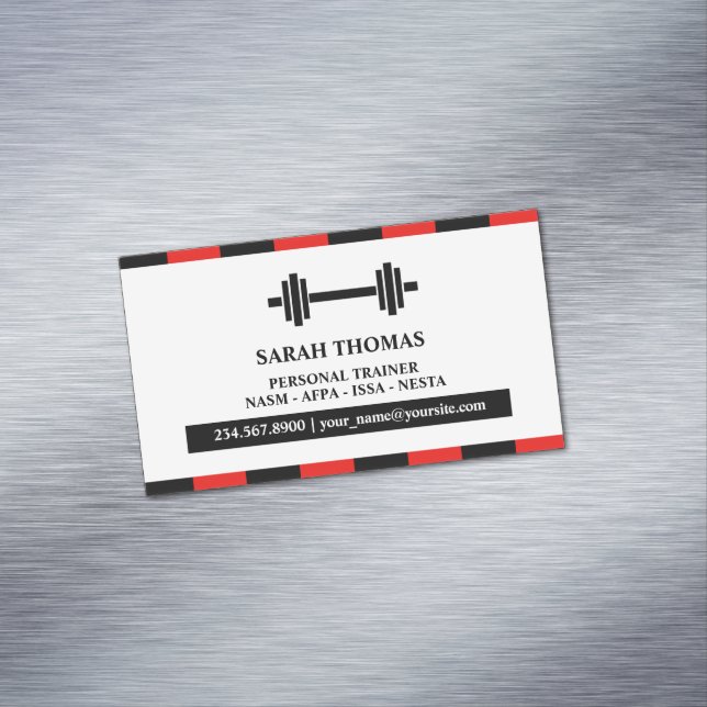Personal Trainer Fitness Business Card Magnet (In Situ)