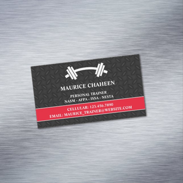 Personal Trainer Fitness Business Card Magnet (In Situ)