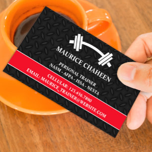 Personal Trainer Fitness Business Card Template