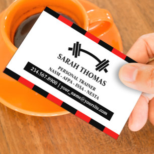 Personal Trainer Fitness Business Card Template