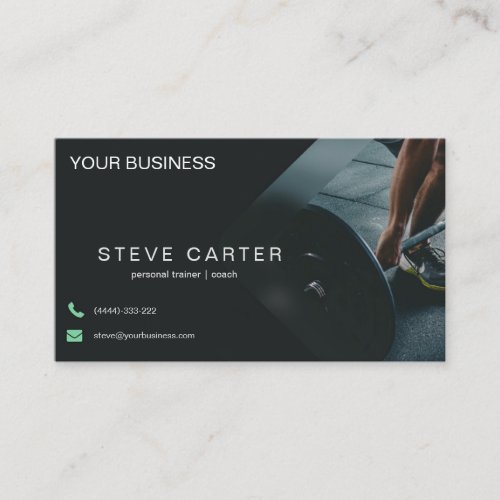 Personal Trainer Fitness Club Coach Business Card