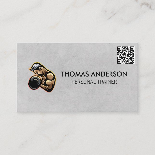Personal Trainer | Fitness Coach | Gym Business Card (Front)