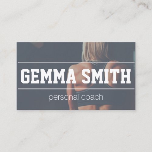 personal trainer fitness coach gym instructor business card