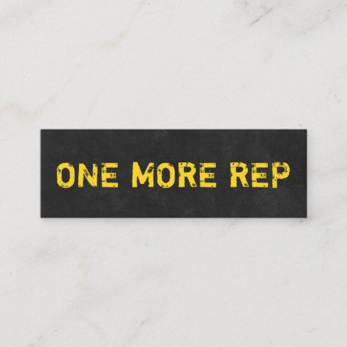 Personal trainer fitness coach modern black grunge mini business card
