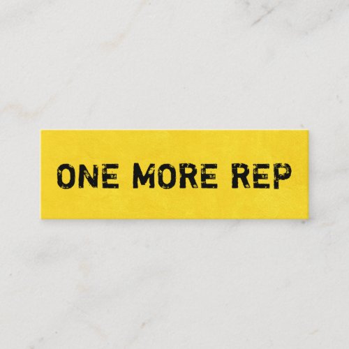 Personal trainer fitness coach modern yellow gym mini business card