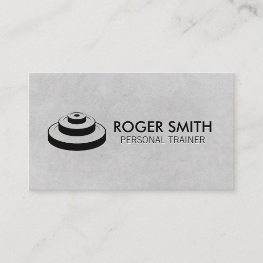Personal Trainer Fitness Coach Plated Weights Business Card