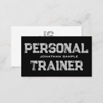 Personal Trainer Fitness Coach Professional Modern Business Card by art_grande at Zazzle