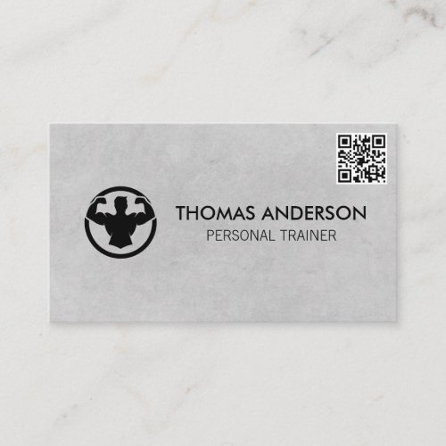 Personal Trainer  Fitness Coach  QR Code Business Card