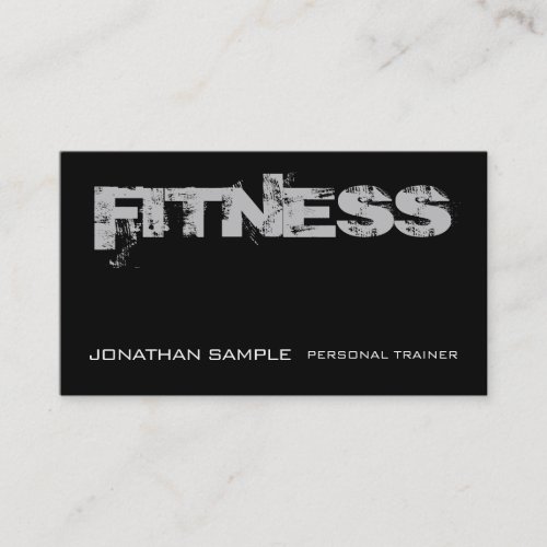 Personal Trainer Fitness Coach Trendy Plain Luxury Business Card