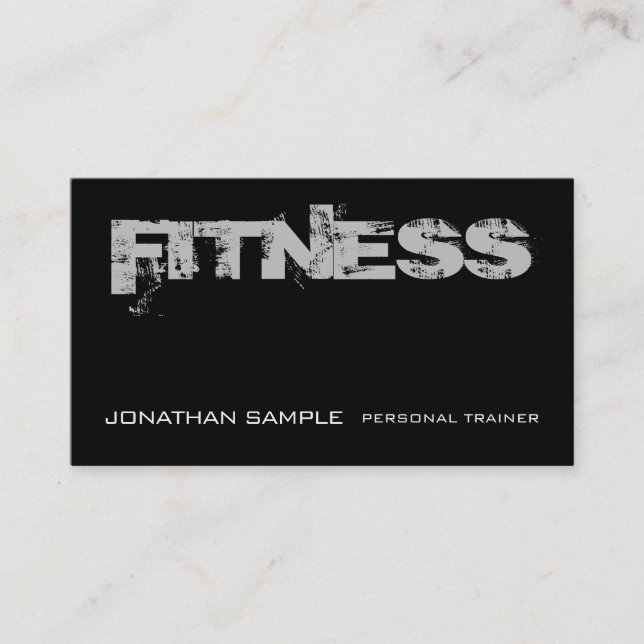 Personal Trainer Fitness Coach Trendy Plain Luxury Business Card (Front)