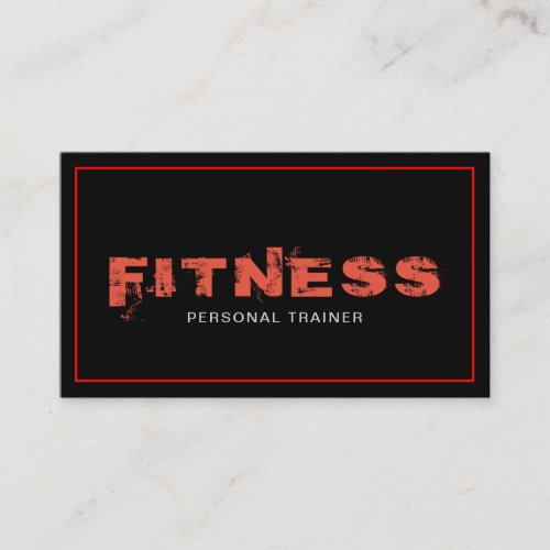 Personal Trainer Fitness Elegant Modern Plain Business Card