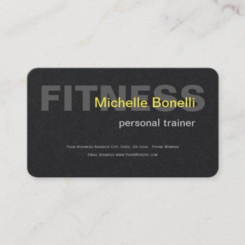 Personal Trainer Fitness Modern Elegant  Business Card