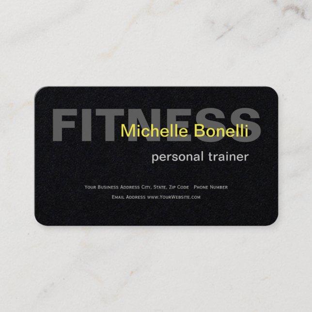 Personal Trainer Fitness Modern Elegant  Business Card (Front)