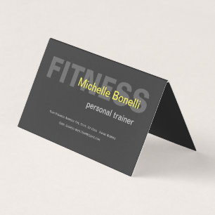 Personal Trainer Fitness Modern Elegant  Business Card