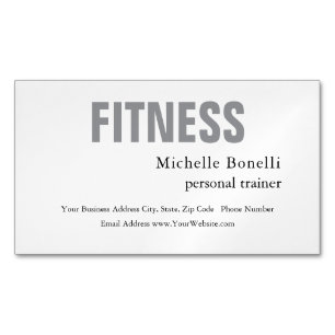 Personal Trainer Fitness Modern Elegant  Business Card Magnet