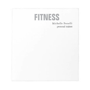 Personal Trainer Fitness Modern Elegant  Notepad