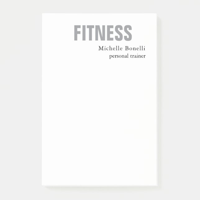 Personal Trainer Fitness Modern Elegant  Post-it Notes (Front)