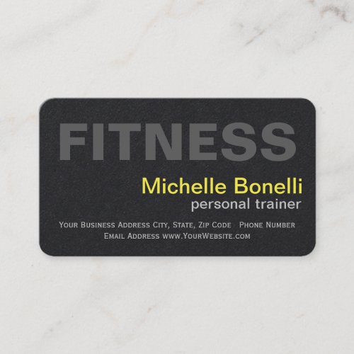Personal Trainer Fitness Modern Elegant Profession Business Card