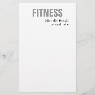 Personal Trainer Fitness Modern Elegant Stationery