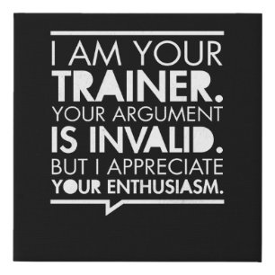 Personal Trainer Fitness Motivation Faux Canvas Print